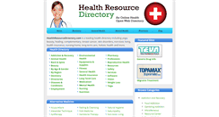 Desktop Screenshot of healthresourcedirectory.com