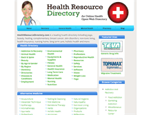 Tablet Screenshot of healthresourcedirectory.com
